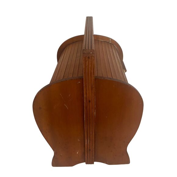 Vintage Cedar Wood Sewing Box w/ Rolltop Cover MCM 1960’s - Picture 4 of 8